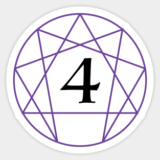 Enneagram Four - The Individualist (Number Only) Sticker